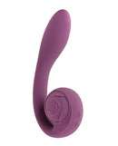 Gender X Poseable You Snail Vibrator Purple featuring a bulbous head and rose-like textures.