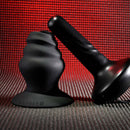 Gender X Echo Vibrator with textured silicone sleeve and 10 vibration speeds, shown against a red backdrop.