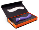 Nu Sensuelle Geminii XLR8 Ultra Violet vibrator in packaging showcasing its sleek design and versatility.