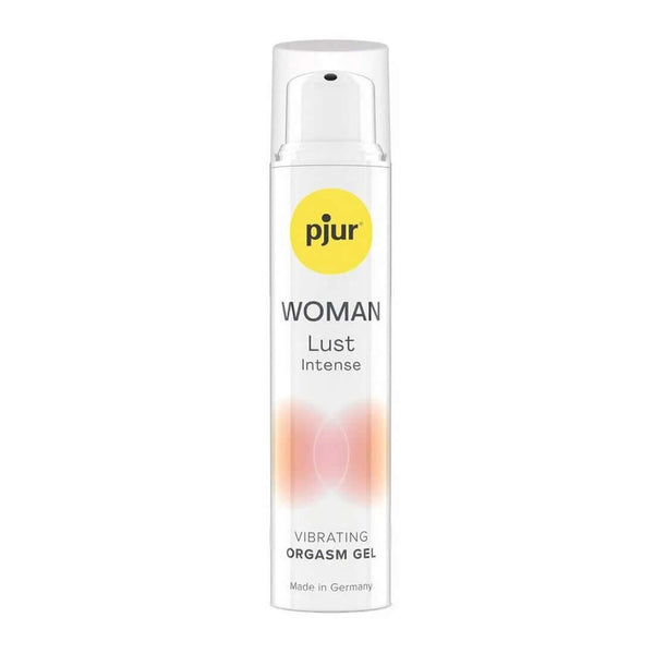 PJUR Woman Lust Intense Orgasm Gel 15ml bottle for long-lasting clitoral stimulation, Made in Germany.
