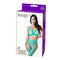 2 Pc Bralette and Gartered Bodystocking Lingerie in Green, showcasing stylish design and attractive packaging.