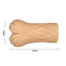Crazy Bull Louise Realistic Pussy Masturbator, lifelike detail, silicone stroker, 140mm x 68mm dimensions.