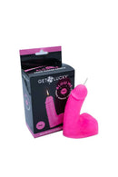 Get Lucky Blow Me Penis Candle Pink with bright pink design and packaging, perfect for adult celebrations.