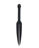 Edge Silicone Tawse Black, a precision-crafted impact paddle with a modern split-tail design.