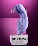 Selopa Handsy Rechargeable Vibrator Purple displayed in sleek packaging, featuring ergonomic design for targeted stimulation.