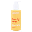 Coochy Shave Cream Peachy Keen 8 Oz bottle for moisturizing and soothing shaving experience.
