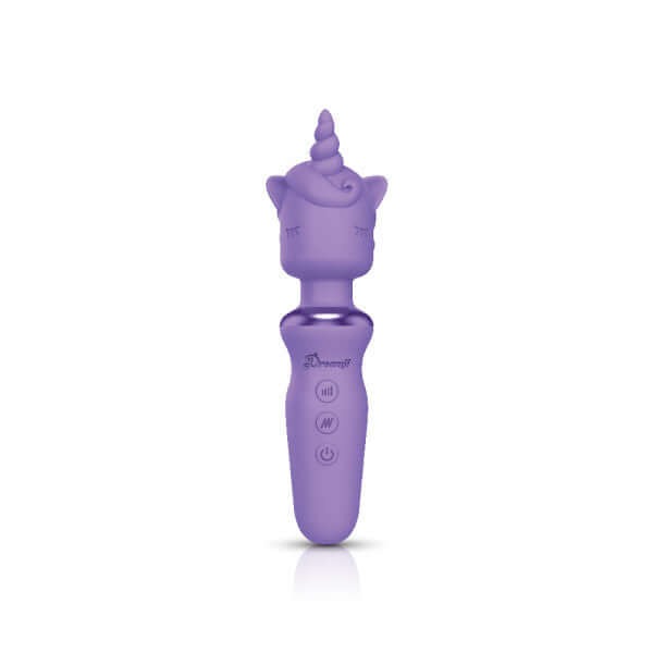 Viben Dreamii Wand Powerful Unicorn Lillac Wand in soft purple silicone with a unicorn head design.