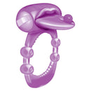 X-Treme Vibe Fork Tongue Purple flexible vibrating ring with soft silicone and playful forked tongue texture