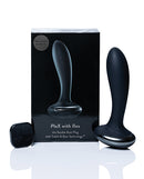 Hot Octopuss PleX with Flex Vibrating Butt Plug Black in packaging with remote control included.
