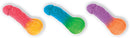 Hott Products Sour Pecker Patch Candy Display 12 Pieces colorful gummy candies shaped like peckers.