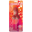 Liquored Up Strawberry Daiquiri Cock Pop Lollipop - Alcohol flavored penis shaped candy for adult parties.