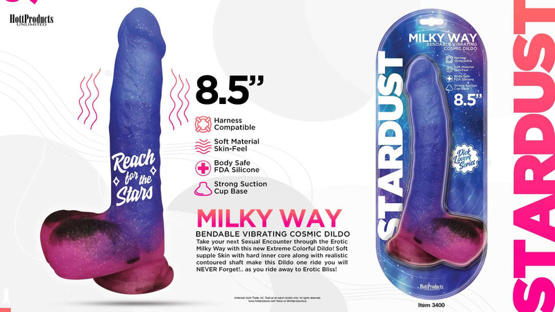 STARDUST MILKY WAY 8.5IN DILDO VIBRATING-2