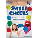 Sweet Cheeks Gummies 12 Piece Display package featuring colorful butt-shaped gummies and a playful design.