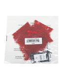 House of Desire Lana Sheer Lace V-Thong Red Medium packaging with red lace and size tag displayed.
