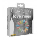 Candy Love Rings novelty edible accessory for playful intimacy, featuring colorful candy rings.