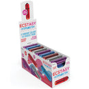 Big O Ecstasy Bullet Vibe Display Of 36 featuring 36 compact bullet vibrators in assorted colors.