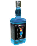 Liquor Lube 4 Oz Bahama Mama Flavored Lubricant bottle with tropical cocktail design.