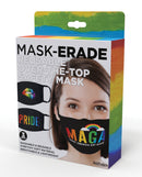 Hott Products Mask-erade Pride Face Masks 3 Pack featuring 'Make America Gay Again' & 'PRIDE' designs.