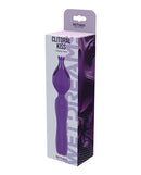 Hott Products Clitoral Kiss Vibe Purple packaging featuring a slim vibrating wand design.