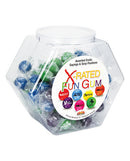 X-Rated Fun Gum Fishbowl Assorted Bowl of 90 featuring playful candy in a clear container.