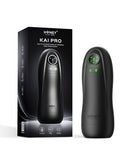 Kai Pro App-Controlled Sucking & Vibrating Male Masturbator packaging and device showcasing innovative design and features.