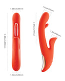 Image of Honey Play Box Tressa App-Enabled G-Spot Tapping Vibrator showcasing dimensions and sleek design.