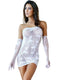 SHEER KEYHOLE MINI DRESS WHITE-2