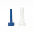 Boneyard Skwert Water Bottle Enema Nozzle Blue and clear attachment, designed for portable pre-play hygiene.