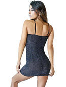 HALTER SHIMMERY MINI DRESS BLACK-1