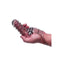 The 9's VibroFinger Ribbed Finger Massager Grey for dual-finger penetration and clitoral stimulation in hand.