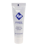 ID FREE Water Based Lubricant 12 ml Tube in a clear container, designed for sensitive skin and irritation-free intimacy.