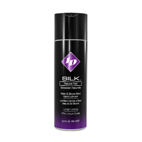 ID Silk Personal Lubricant 2.2 oz Bottle – Hybrid Silicone and Water-Based Formula for Long-Lasting Natural Feel