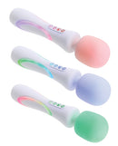 Paradise Illumination THE Wand Massager in three vibrant colors, enhancing pleasure and elegance.