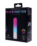 Paradise Illumination THE Bullet Vibrator packaging, showcasing customizable lighting and sleek design.