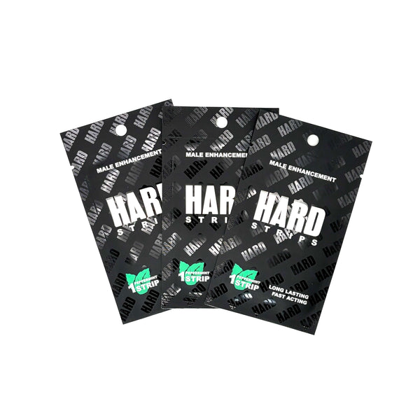 Hard Strips 3 Pack Fast-Acting Vitality Support Oral Strip packaging displaying three strips for vitality support.