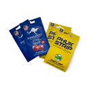 Kangaroo Cherry Strips 2 pc and Phuk Mint Strips 2 pack with cherry and mint flavor strips.