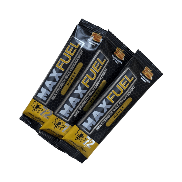 MaxFuel Honey Vitality Blend 3 Pack featuring wildflower honey formula for energy and wellness support.
