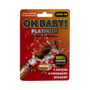 Oh Baby Platinum Natural Formula packaging featuring 11000 mg male vitality supplement for energy and stamina support.