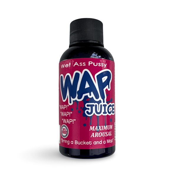 WAP Juice Maximum Arousal liquid supplement for enhanced intimacy support, featuring bold packaging design.