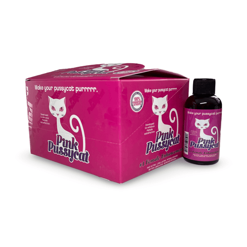 Pink Pussycat Shot 2oz – Female Vitality & Energy Support (12 Bottle Display)