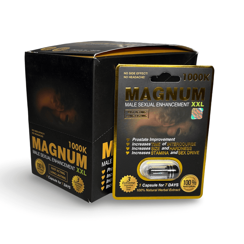Magnum XXL 1000K – Men’s Vitality & Stamina Support (20-Count Display)