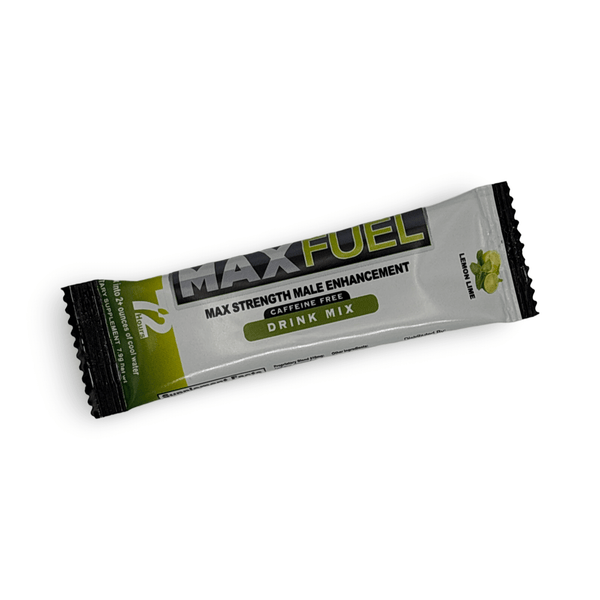 MaxFuel Lemon Lime Caffeine Free Drink Mix Stick Pack for stamina and vitality on-the-go.