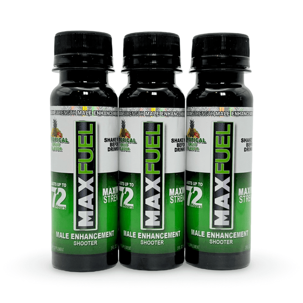 MaxFuel Tropical Fruit Male Enhancement Shooter bottles - Boost stamina and testosterone - 3 fl oz each