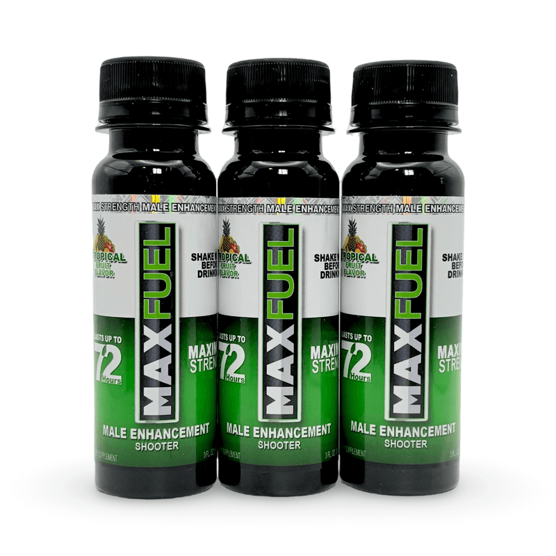 MaxFuel Tropical Fruit Male Enhancement Shooter bottles - Boost stamina and testosterone - 3 fl oz each