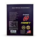 Rhino 69 Honey male sexual enhancement supplement box for vitality support and stamina.