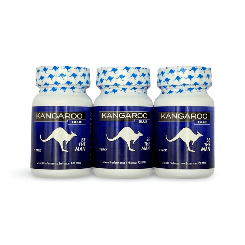 Kangaroo Blue 3200 mg – 3 Bottle Pack (36 Capsules) | Men’s Vitality & Energy Support