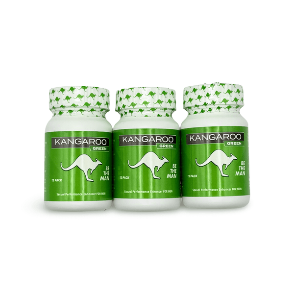 Kangaroo For Him Green – 3 Bottle Pack (36 Capsules) | Men’s Vitality & Wellness Support