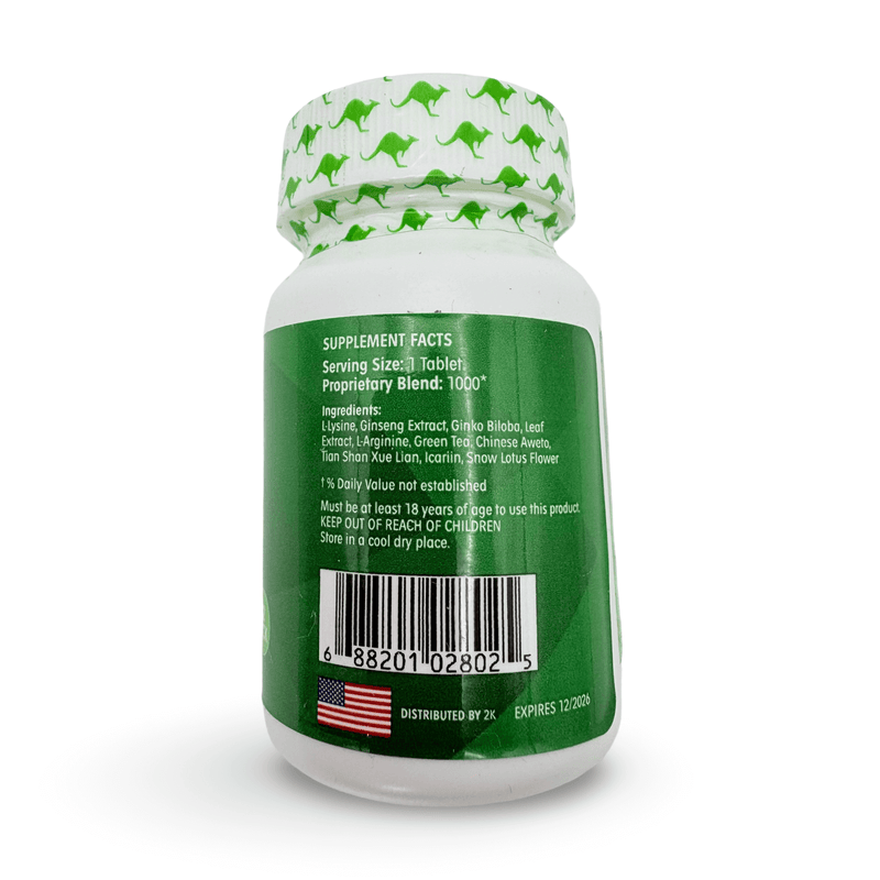 Kangaroo 2K Green – 3 Bottle Pack (36 Capsules) | Men’s Vitality & Energy Support