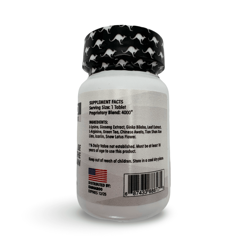 Kangaroo White Extra Strong 4000 mg – 12 Ct Bottle | Herbal Vitality & Energy Support