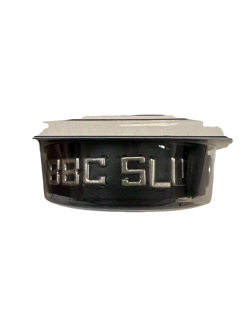 Adjustable Spartacus SM Collar with bold 'BBC Slut' text for roleplay and BDSM scenarios.